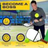 BOSS Pickleball Trainer Ball with String - Pickleball Rebounder for Dink Practice & Hand Eye Coordination
