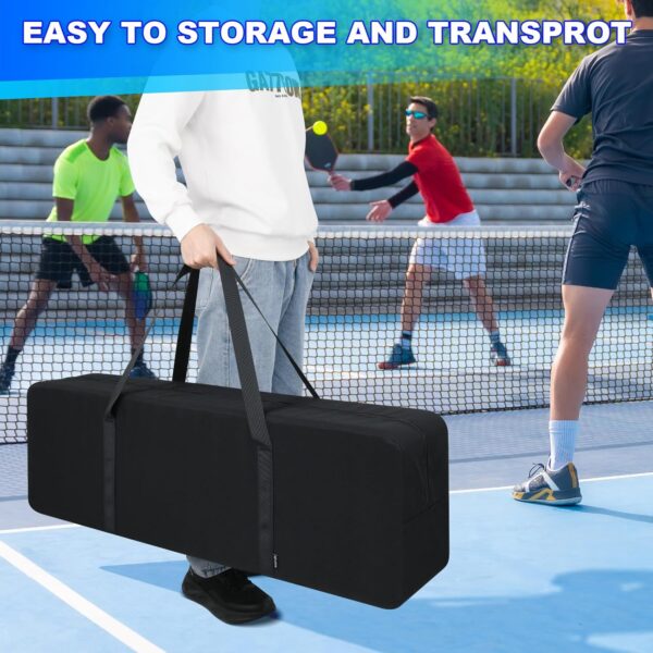 Pickleball Net Set Carry Bag Portable Pickle Ball Equipment Storage Bag Foldable Badminton Net System Replacement Bag Heavy Duty Zipper Duffle Bag for Indoor Outdoor Driveway Backyard, NO Mesh