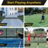 Pickleball Net, 22FT Portable Pickleball Net for Driveway, All-Weather Outdoor/Indoor Tournament-Grade Pickleball Net System with Carry Bag, Ideal for Competitive and Recreational Play