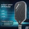 81I9XNNbYbL._AC_SL1500_.jpg Pickleball Paddles, Carbon Fiber Pickleball Paddle with Power Polymer Core, USAPA Approved, Pro Pickleball Rackets for Ultimate Spin & Consistency, Come with Cover