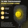 BAGAIL Pickleball Paddles, USAPA Carbon Fiber Pickleball Sets, Lightweight Pickle Ball Rackets, Graphite Textured Surface, 16mm Honeycomb Core for Ultimate Spin and Control, Include 4 Balls and 1 Bag