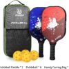 XS XSPAK Pickleball Paddles Sets, USAPA Graphite Face/Carbon Fiber and Polypropylene Honeycomb Core, Anti-Slip Sweat-Absorbing Soft Cushion Grip, Pickleball Set of 2 with 2-4 Balls and 1 Bag/Backpack