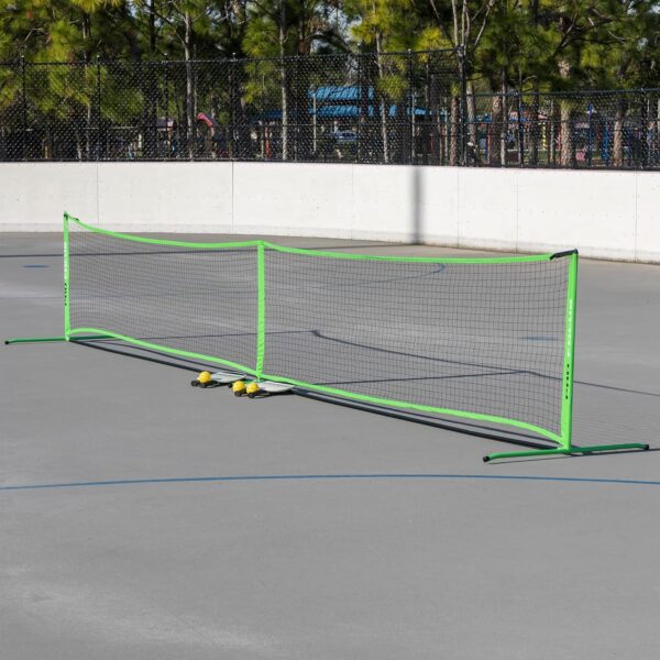 Pro Focus Pickleball Net Set – Includes 4 Player Wooden Pickleball Paddles and 3 Pickleballs; Outdoor and Indoor Fun for Adults and Families, All Skill Levels