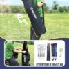 17FT Badminton Volleyball Combo Net Set for Backyard, 5.1ft-7.4ft Adjustable Heigh Portable Sports Net with Poles, 4 Badminton Rackets, 3 Shuttlecocks and Volleyball for Driveway Game