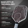 Titanium PET Carbon Fiber Pickleball Paddle Racket - Thermoformed and Edge Foam Injected Hybrid Shape 16mm Pickleball Paddles - USAP Approved USAPA Rackets (Hybrid, Titanium)