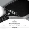 Franklin Sports Pro Pickleball Paddles - FS Tour Series Raw Carbon Fiber T700 - USA Pickleball Approved - Unibody Epoxy Resin Injected Edge - Dynasty + Tempo - 14mm/16mm Core - Gray, Blue + Pink