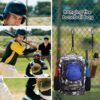 Fence Hooks for Pickleball Bag Hanging Basketball Baseball Tennis Bags and Water Bottle (Black 2)
