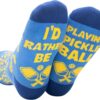 InnoBeta Funny Pickleball Gifts: One Size Crew Socks, I'd Rather Be Playing