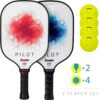 Franklin Sports Pickleball Paddle - Pilot Polypropylene Core Pickleball Racket - Official USA Pickleball (USAPA) Approved Pickleball Paddle - Lightweight Pro Racket - 10mm Thick Core