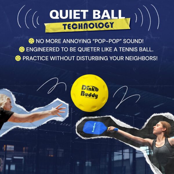 Kelso Pickleball, PU Foam Pickleball Balls for Reduced Noise, Enhances Hand-Eye Coordination, Indoor & Outdoor Use, Standard or Small Trainer-Sized Balls