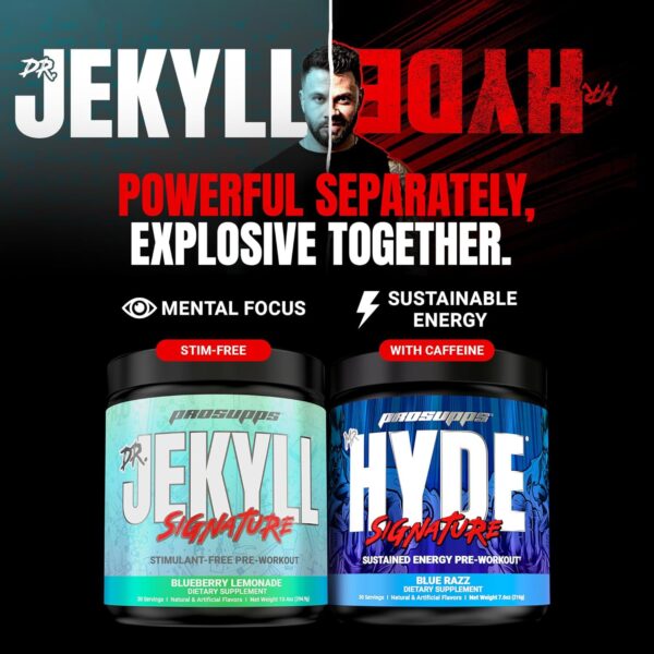 PROSUPPS Mr. Hyde Signature Pre Workout Powder with Creatine, Beta Alanine & Caffeine - Performance, Energy & Endurance - Clean Fitness & Gym Supplements for Men & Women (Fruit Punch, 60 Servings)