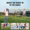 VEVOR Badminton Net, Height Adjustable Volleyball Net, 606 x 155 x 103 cm, Foldable Pickleball Net, Tennis Net Set with Poles, Stand, Bag, Rackets, Nylon Shuttlecocks, Badminton Net Set