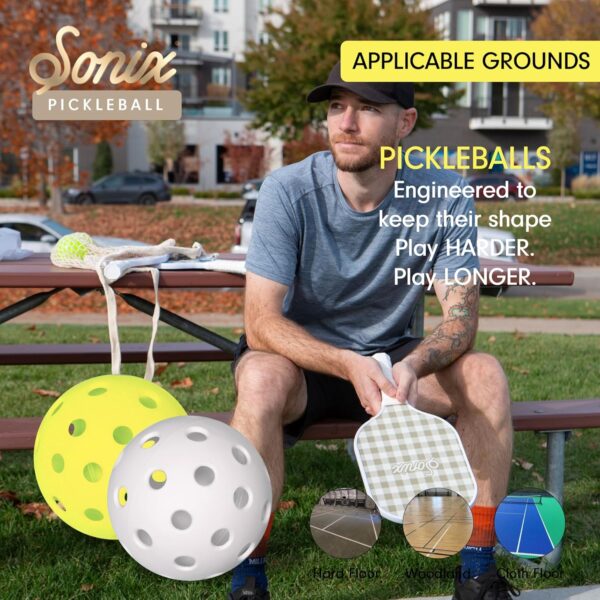 Sonix | USAPA Approved | Pickleball Paddles Set of 2 | Fiberglass Surface Pickleball Set with 2 Rackets, 4 Balls, & Bag