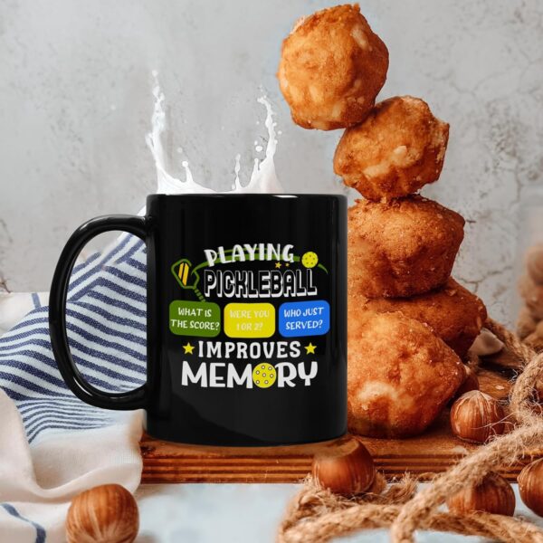 CABTNCA Pickleball Gifts: Mug for Men, Improves Memory - Funny Gift, Accessory Ornament, 11 Oz