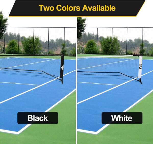 Pickleball Net, 22FT Portable Pickleball Net for Driveway, All-Weather Outdoor/Indoor Tournament-Grade Pickleball Net System with Carry Bag, Ideal for Competitive and Recreational Play