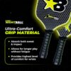 Nightball Pickleball Set - 2 LED Pickleball Paddles with 2 LED Light Up Pickleballs- Lightweight Wood Paddles with Rechargeable USBC Port - Pickleballs Include Batteries for 30+ Hours of Play Each