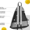 Premium Pickleball Bag for Women & Men with Pickleball | Pickleball Accessories Bag | Water Resistant Pickleball Backpack with Large Capacity, Multiple Pockets to hold Paddles, Balls, Bottle, Towels