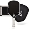 RAV PRO Pickleball Paddle - Ultimate HIGH END 16mm Japanese Toray T700 Raw Carbon Fiber CFS w/Excellent GRIT Roughness Texture, Aero Dynamic Curve, USAPA Approved, Non Slip Grip