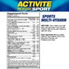 MHP Activite Sport Multi Vitamin, 25 Vitamins and Minerals, Nitric Oxide Booster, Digestive Enzymes, Antioxidants, 120 Tablets