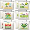 Paterr 12 Pieces Dink Ball Makeup Bags Sports Cosmetic Bag Funny Travel Organizer Zipper Pouch Dink Ball Lovers Gifts Christmas Gifts for Women Girls(Classic Style)