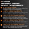 Nutrex Research Anabol Ripped Anabolic Muscle Builder for Men, 2-in-1 Muscle Builder and Shredding Supplement, (60 Count)