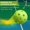 Indoor Pickleball Balls 6 Pack | 12 Pack, 26 Holes Pickleballs, High Bounce & True Flight, Well Balanced Pickle Balls for All Style Pickleball Paddles & All Skill Levels (Neon Green, Orange)