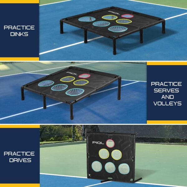 Pro Pickleball Target Net - Pickle Ball Training Aid and Social Games Pickle Ball Practice Equipment, Target System, Dink Pad Practice, Drive and Drop Shot Trainer
