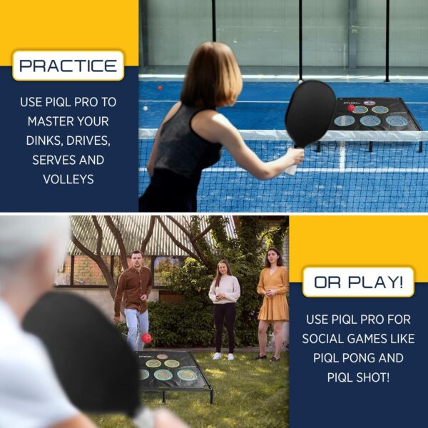 Pro Pickleball Target Net - Pickle Ball Training Aid and Social Games Pickle Ball Practice Equipment, Target System, Dink Pad Practice, Drive and Drop Shot Trainer