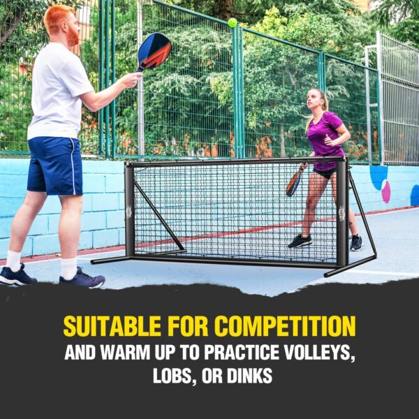 6x6FT Pickleball Rebound Net For Dinks Volleys Hits Training,Angle Adjustable Pickle ball Practice Rebounder Net For Outdoor Indoor Driveway Backyard,2 In 1 Pickleball Trainer For All Players