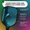 Helium Pickleball Paddle Set of 2 - USAPA Certified - Graphite Fiberglass Surface, Lightweight Honeycomb Core