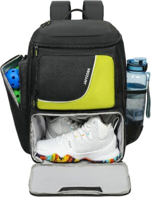 Pickleball Bag for Men and Women, Pickleball Backpack Fits 4 Paddles, Pickleball Equipment Bag with Shoe Compartment
