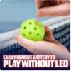 GlowCity LED Pickleball Set: Pack of 4 Glow in The Dark Pickleballs with 20 Hours of Glow Time - Great for Night Time Play