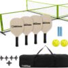 Triumph Sports 4 Square Volleyball/Badminton Combo and Pickleball Combo Accessories Included - Multiple Styles Available