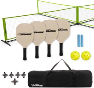 Triumph Sports 4 Square Volleyball/Badminton Combo and Pickleball Combo Accessories Included - Multiple Styles Available