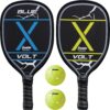 Franklin Sports Pickleball Paddle and Ball Set - (2) Wooden Rackets + (2) Balls - 2 Players Paddle Set - USA Pickleball (USAPA) Approved