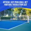 Pickleball Net Set with Pickleball Court Marking Kit 22FT Portable Pickleball Nets with Net Tension Adjuster, Wood Paddles Set of 4 and Carrying Bag for Indoor and Outdoor Use