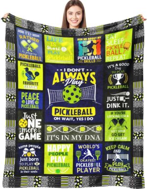 Pickleball Blanket，Pickleball Blanket Gifts，Pickleball Gifts for Women Men，Gifts for Pickleball Lovers，Pickleball Accessories Gifts for Women, Best Pickleballl Team Gifts 50"x40"