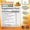 Turmeric Curcumin Supplement 2000mg with Glucosamine Chondroitin & Ginger, 95% Curcuminoids, BioPerine Black Pepper for Best Absorption, Nature's Joint Support, Non-GMO, Bottled in USA - 120 Capsules