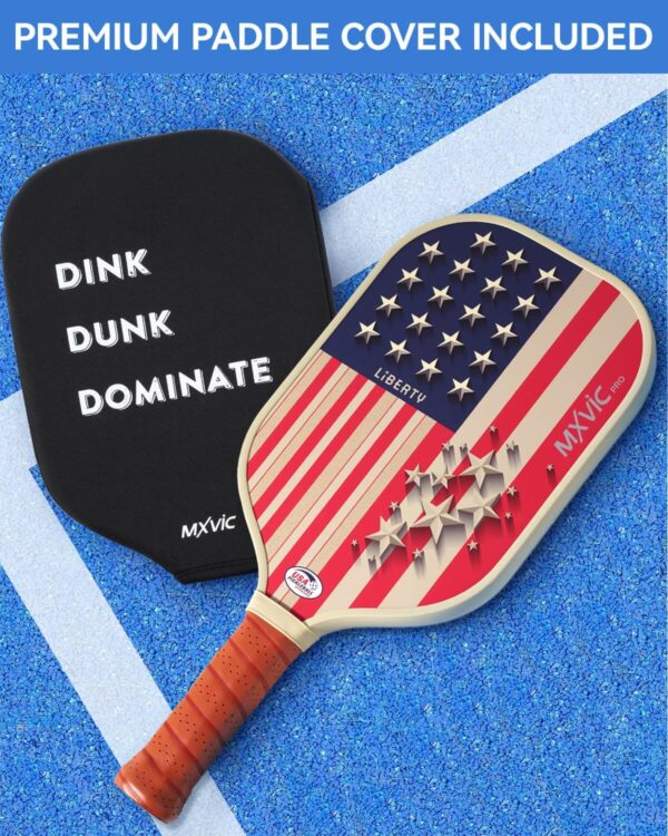 Pro Pickleball-Paddle 16mm, T700 Carbon Fiber Textured Surface (CFS), USAPA Approved Hybrid Control Paddle with Cover, 2025 High Grit & Spin Racket, Intermediate, Advanced