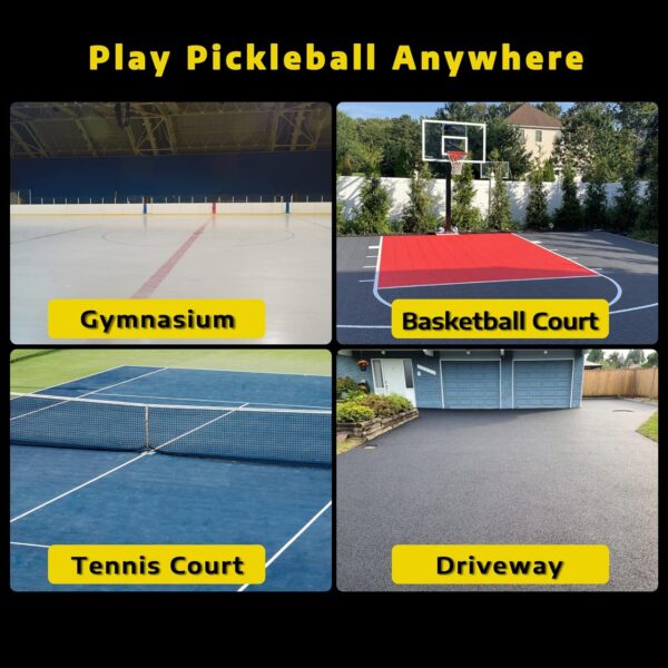 A11N Pickleball Court Marking Kit - Temporary Pickleball Boundary Lines in Standard Court Dimensions, No Measurement Required