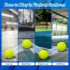 Outdoor Pickleball Balls, 4 Pack| 12 Pack 40 Holes Premium Pickle Balls 2024 Quiet Pickleballs for All Levels Sport Durable and High Visibility Ball Usapa Standard