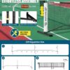BAGAIL Portable Pickleball Net Set, 22 FT Regulation Size Pickle Ball Net with Ball Collector, Carry Bag, Easy Setup for Outdoor Indoor Driveway - Red