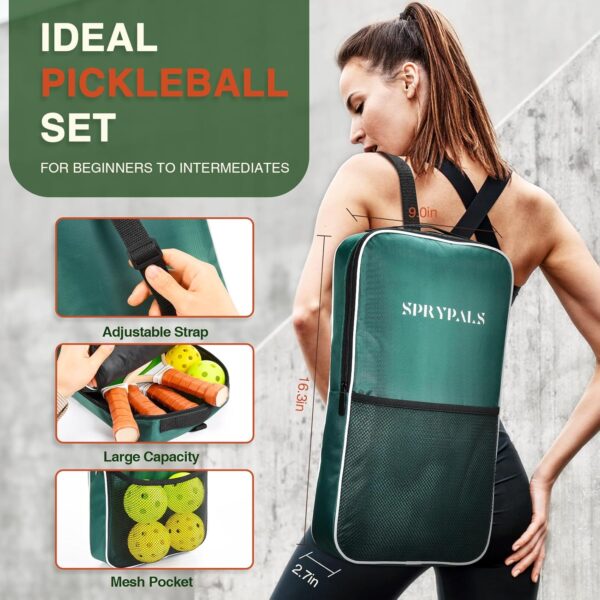 81NmwbCP8SL._AC_SL1500_.jpg Pickleball Paddles Set of 4,USAPA Approved Pickleball Paddle Cute Pickleball Set with 4 Pickleball Paddles, 4 Indoor & Outdoor Balls and 1 Carry Bag, Pickle Ball Set for Men Women Beginners