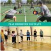 Zdgao Portable Pickleball Net for Driveway, 22 FT Regulation Size & 11 FT Half Court Size Pickle Ball Net with Pickleballs and Carry Bag, 2 in 1 Pickle Ball Net Set for Backyard