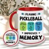 Pickleball Gifts - Pickleball Mug And Coaster - Funny Gift For Men, Women - Playing Pickleball Improves Memory Mug - Unique Christmas, Birthday Gift For Mom, Dad, Friend, Pickleball Lover