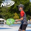 NERF 2 Player Pickleball Paddle Set - Youth Pickleball Equipment Set - (2) Wooden Paddles with Foam Grips + (2) Outdoor Balls for Kids - Carry Bag Included
