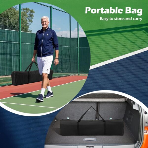 Goplus Portable Pickleball Net, 22FT Regulation Size Pickle Ball Net System with Strong Metal Frame, PE Net, Carry Bag, Ideal for Outdoor Indoor Driveway Backyard