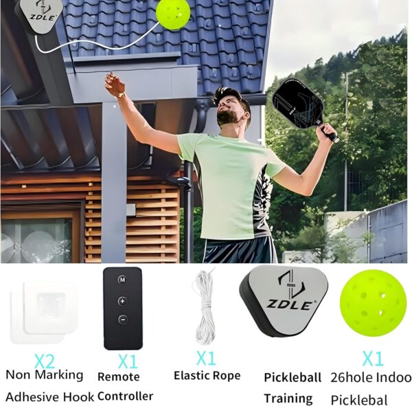 Pickleball Trainer with Remote Adjustable Rebounder for Training and Practice - Perfect Pickleball Practice Equipment for Single Player Training