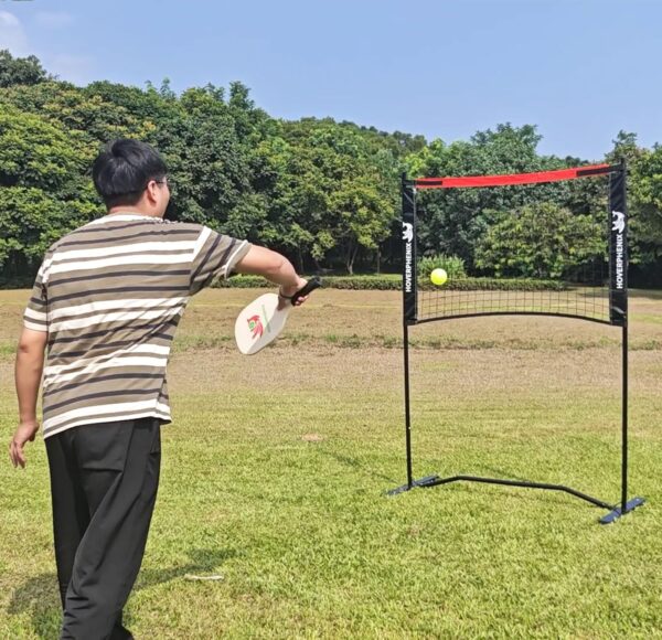 Hoverphenix 10FT Mini Pickleball Net, 4FT Adjustable Height Dink Training Rebounder Net with Paddles Set of 2, Pickleballs and Carry Bag for Outdoor Indoor Driveway Game, Easy Setup