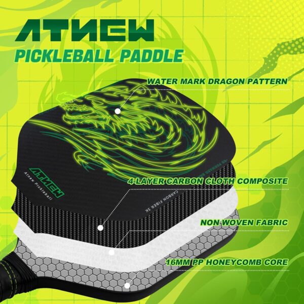 Pickleball Paddles, T700 Carbon Fiber Pickleball Paddle 3K Surface,Increased Spin & Control,Pickle Ball Paddle,Gifts for Pickleball Lovers
